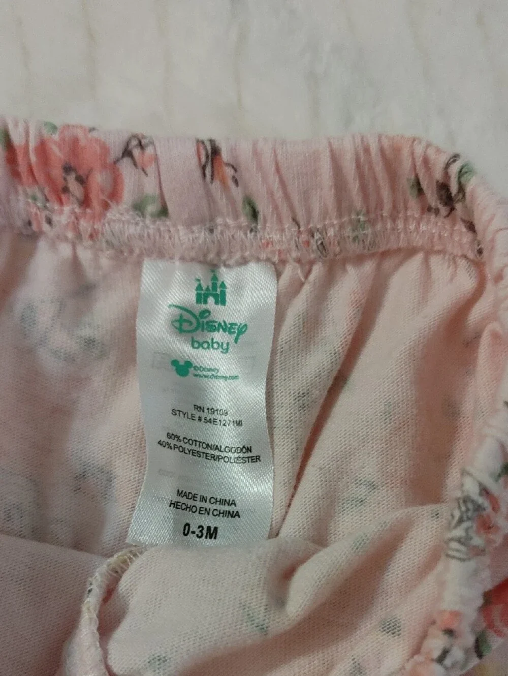 Disney Pink Floral Ruffle Tank Top & Bloomer Set